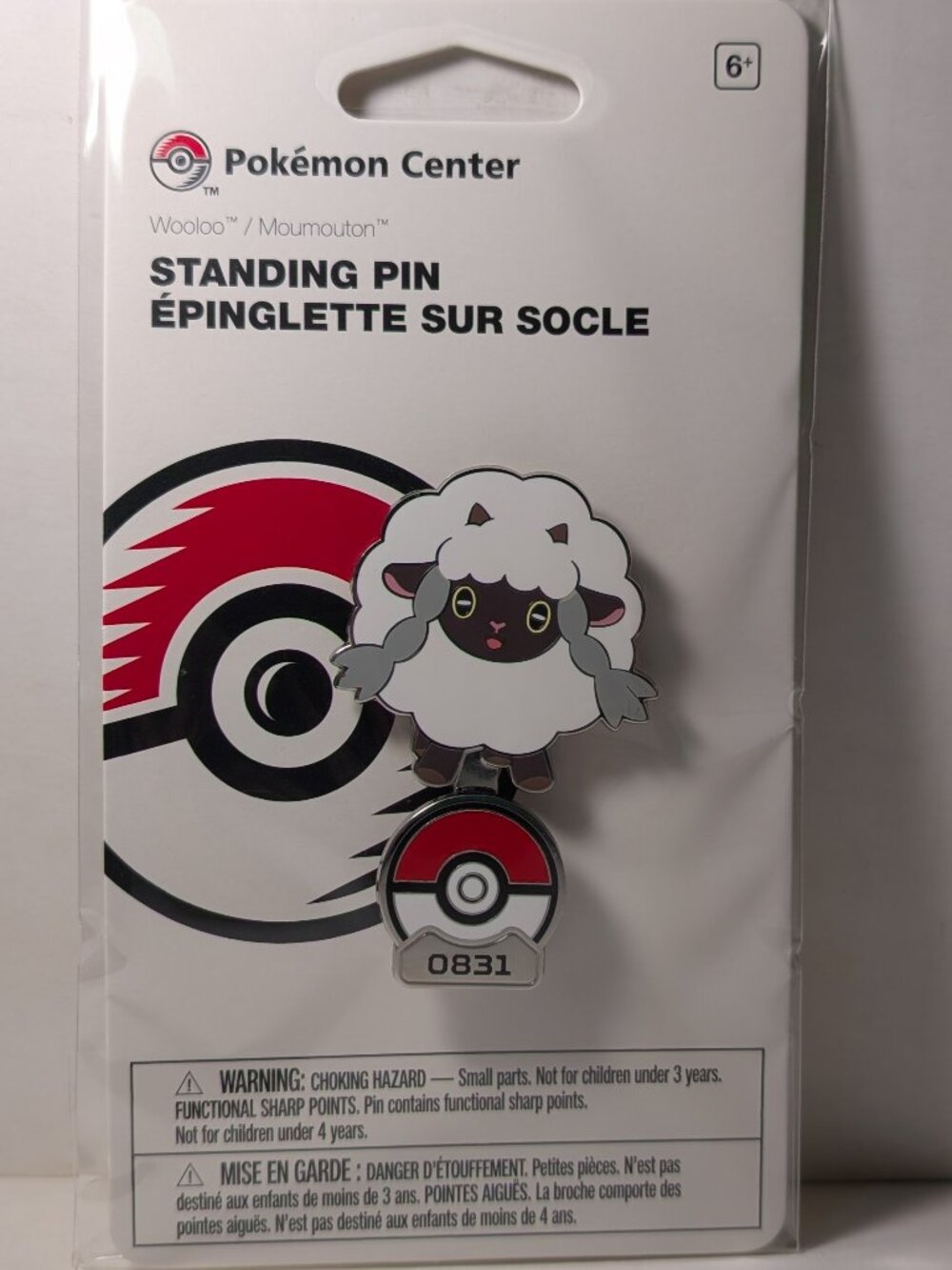 Pokemon Wooloo Enamel Pin Official Nintendo Collectible Standing Gallery Badge